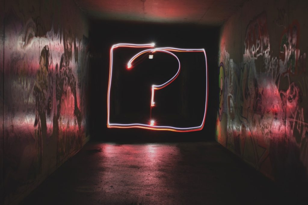 question mark light